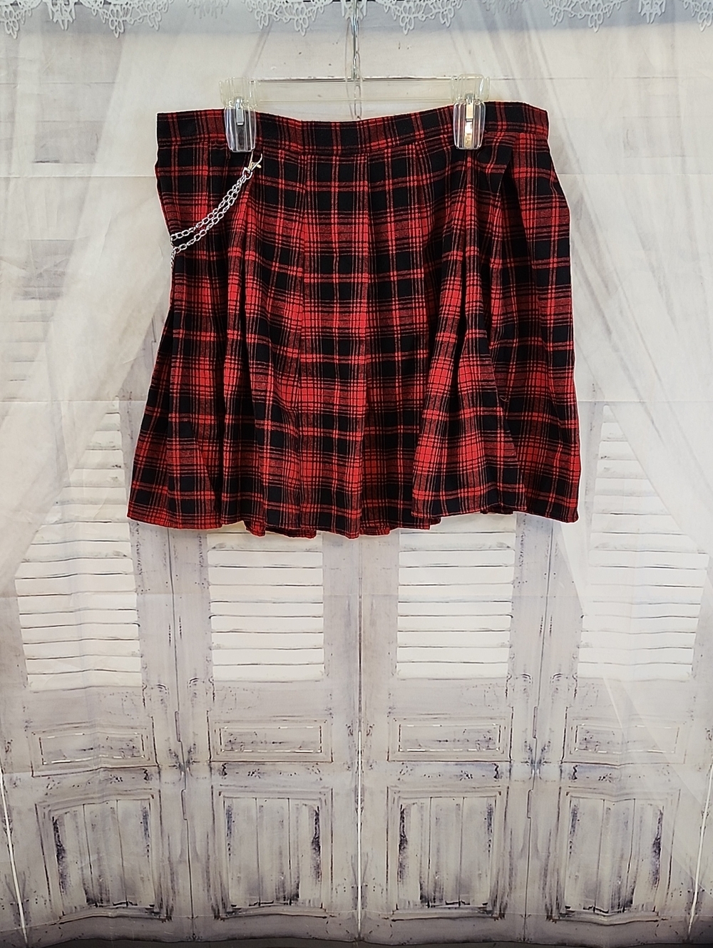 Romwe Plaid Skirt